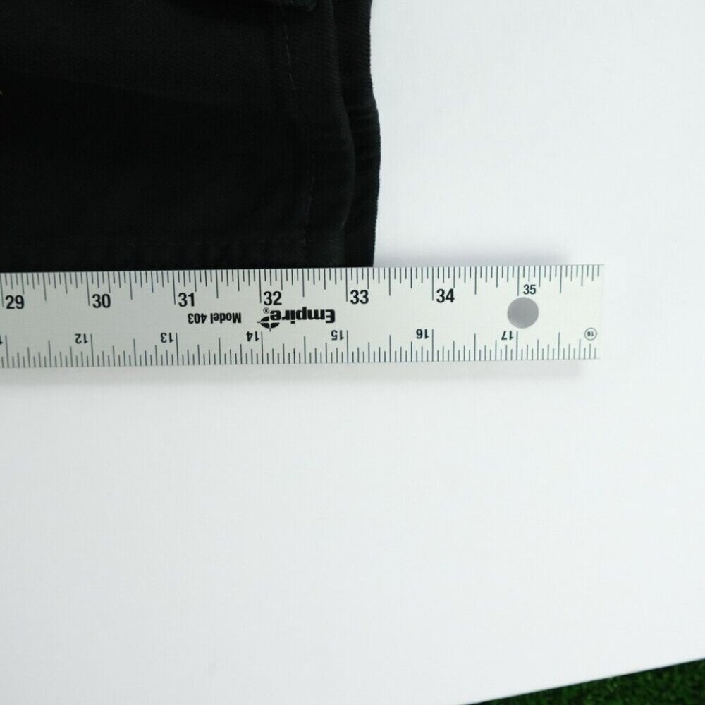 Polo Ralph Lauren Sz. 32 Black Slim Straight Split Hem Jeans 34x33 Western $198 - Picture 9 of 11